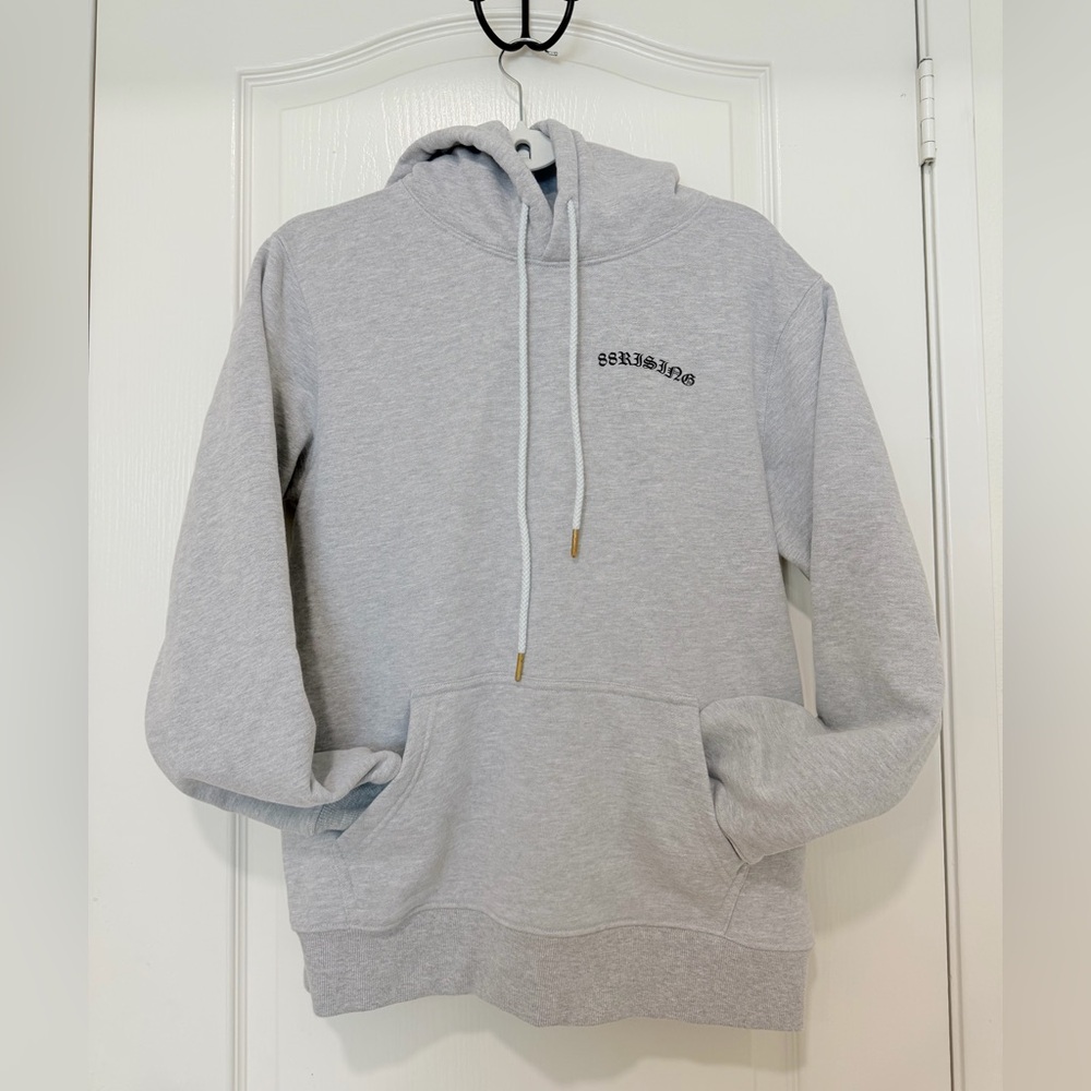 88Rising Essentials Gray Graphic Hoodie Tiger Back Print Streetwear Unisex Small - Picture 2 of 7